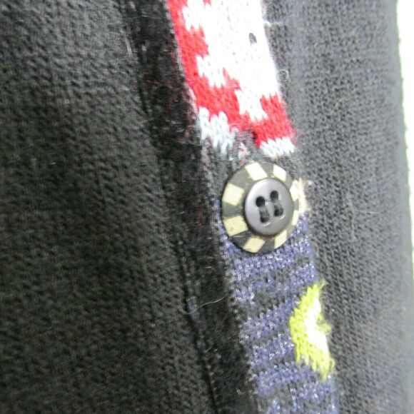 Aventures des Toiles Boho Sweater Sz 38 8 Cardigan Eclectic Art to Wear Artsy - Picture 5 of 9